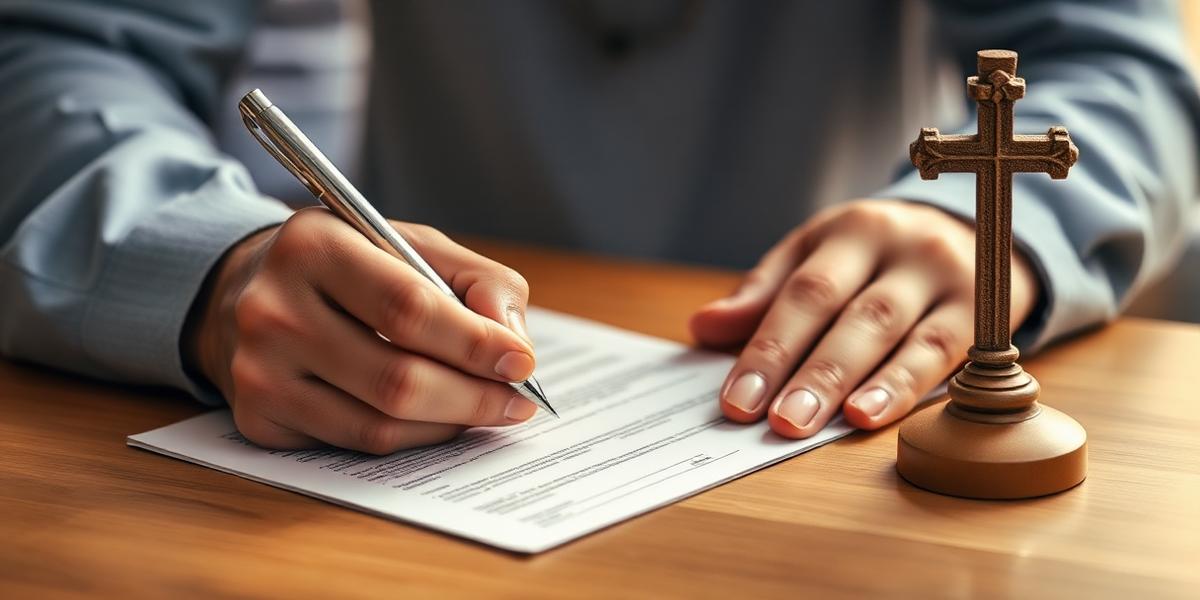 Signing a donation commitment document — giving with confidence and integrity