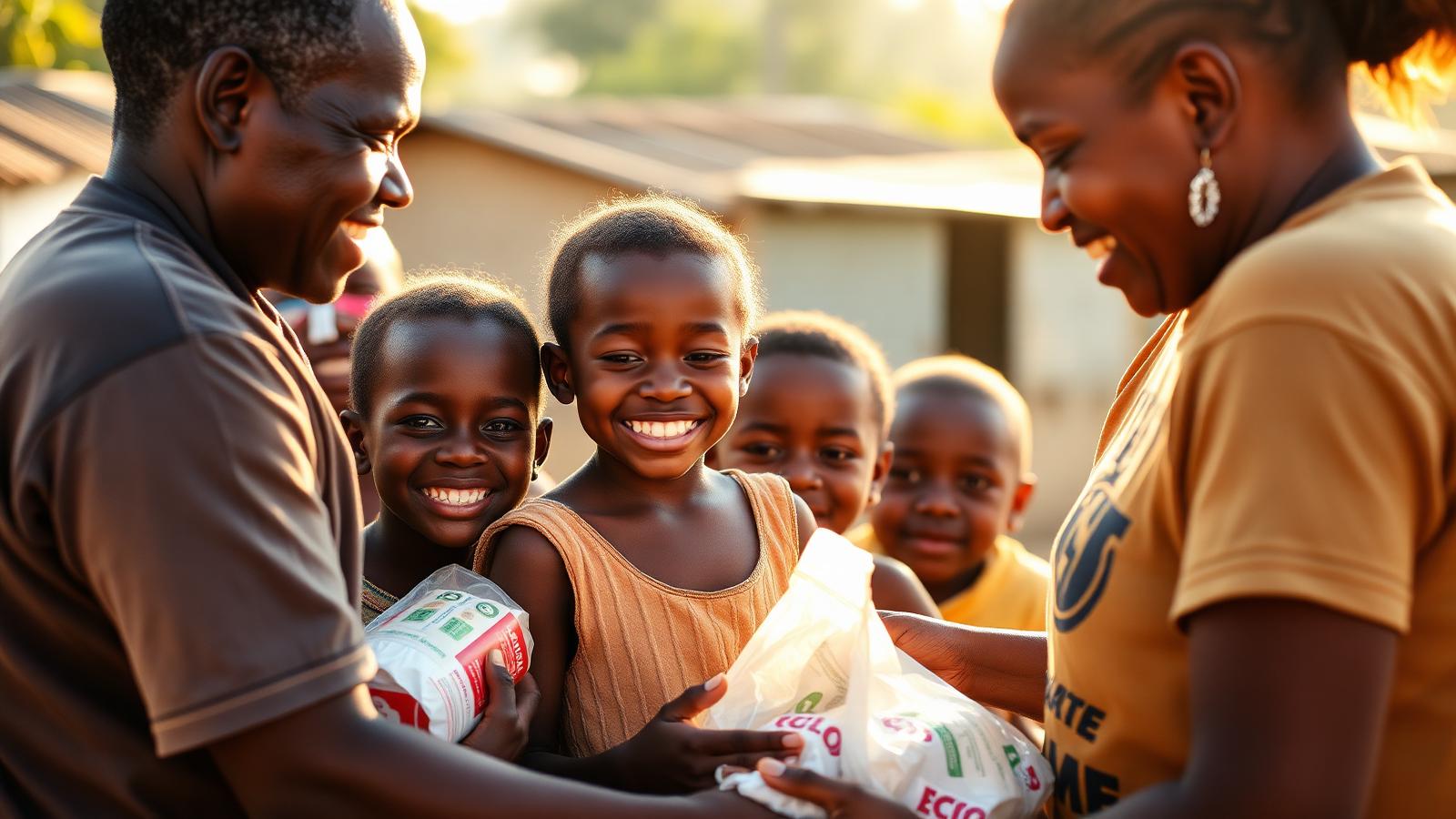Mission workers serving Haitian families
