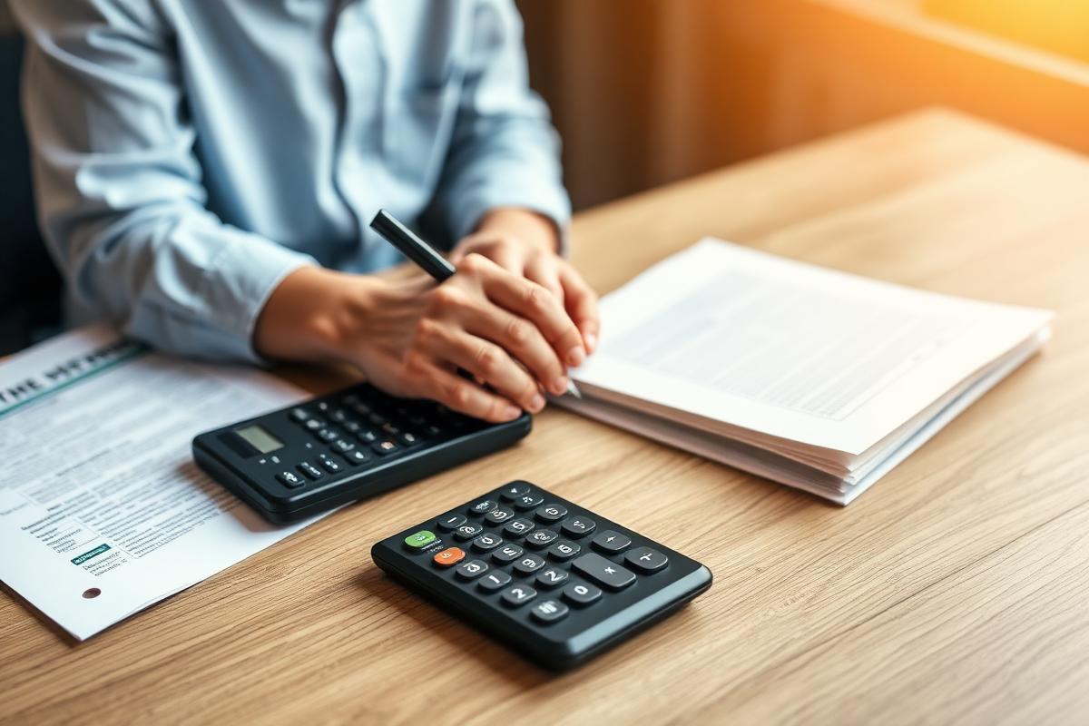 Paperwork and calculator on a desk
