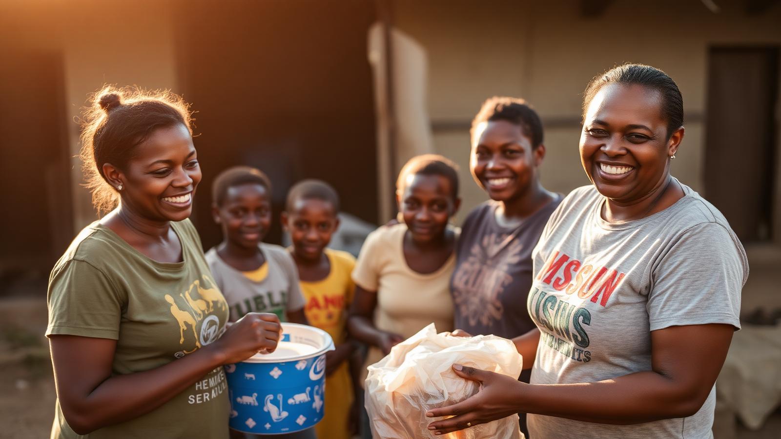 Mission team serving in Haiti