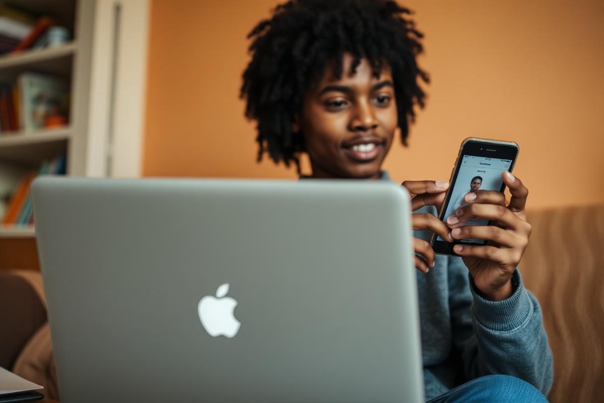 Person sharing the mission online